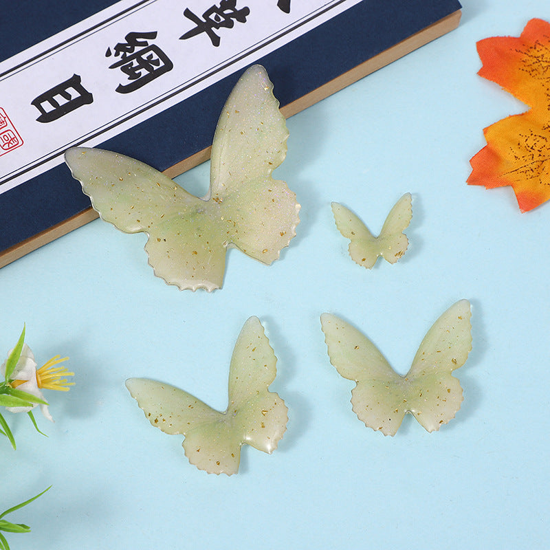 Wholesale  10pcs Shaped Butterfly Epoxy DIY Handmade Jewelry Accessories Earrings